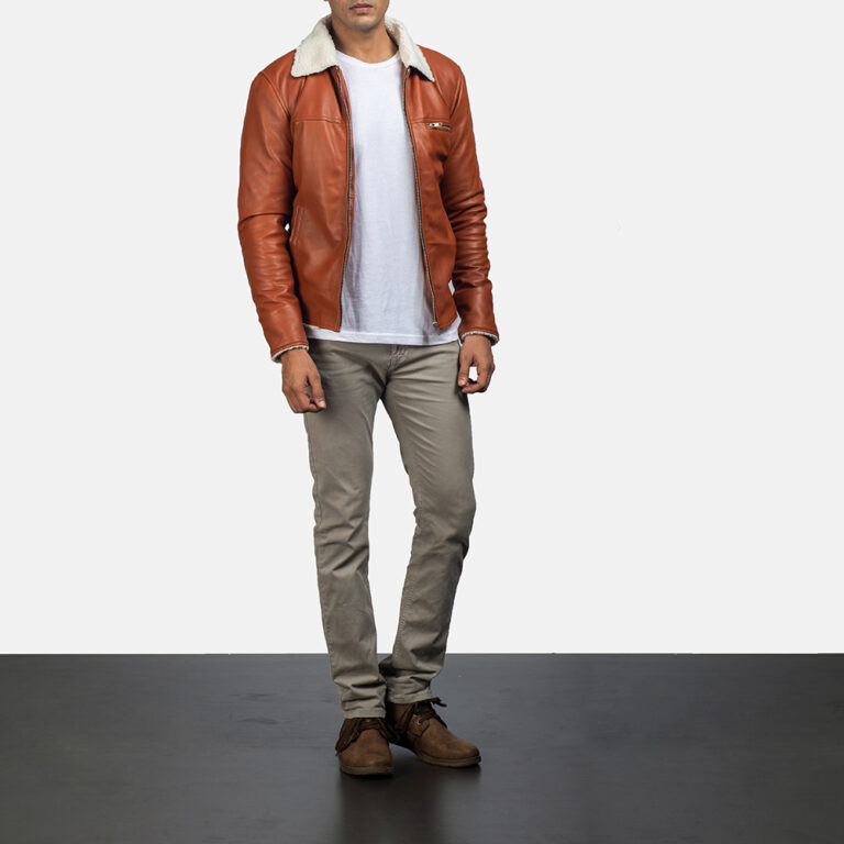 Dan Frost Tan Shearling Jacket(1-of-7)-1531223099334